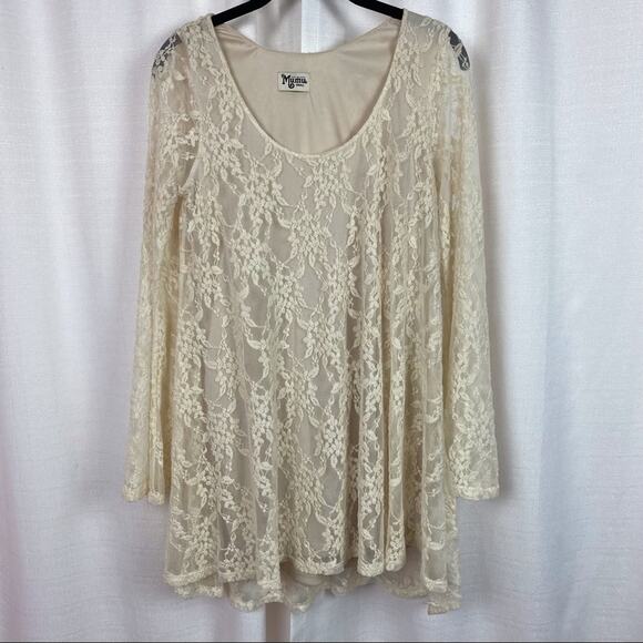 Show Me Your MuMu Ivory Lace Fannie Flow Dress Sz.S - Picture 5 of 12